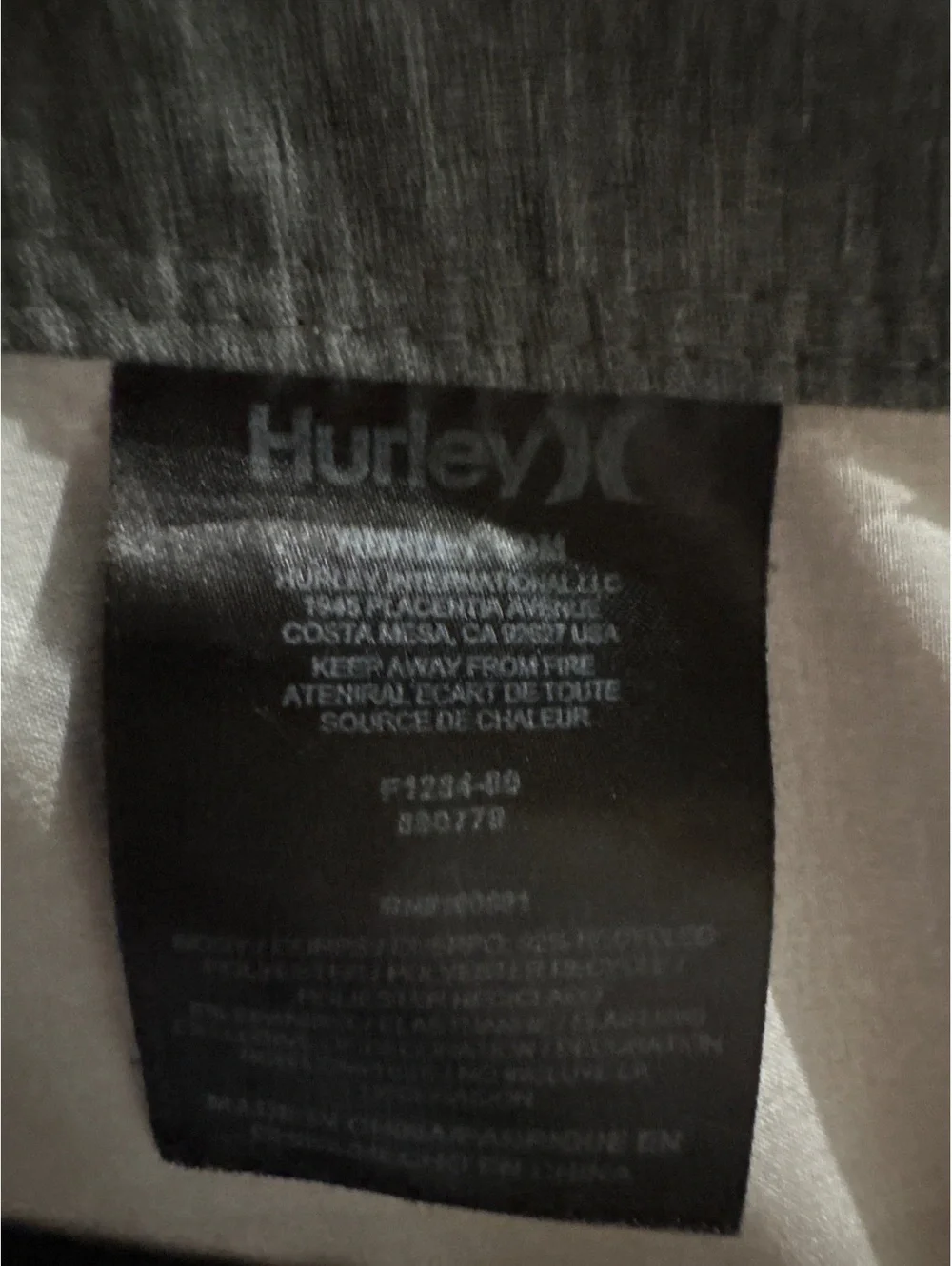 Hurley Phantom Men's Black and Gray Striped Board Shorts Size 28